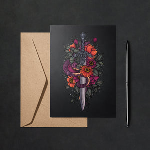 Sword & Serpent - Greeting Card