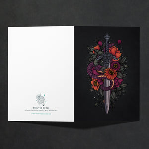 Sword & Serpent - Greeting Card