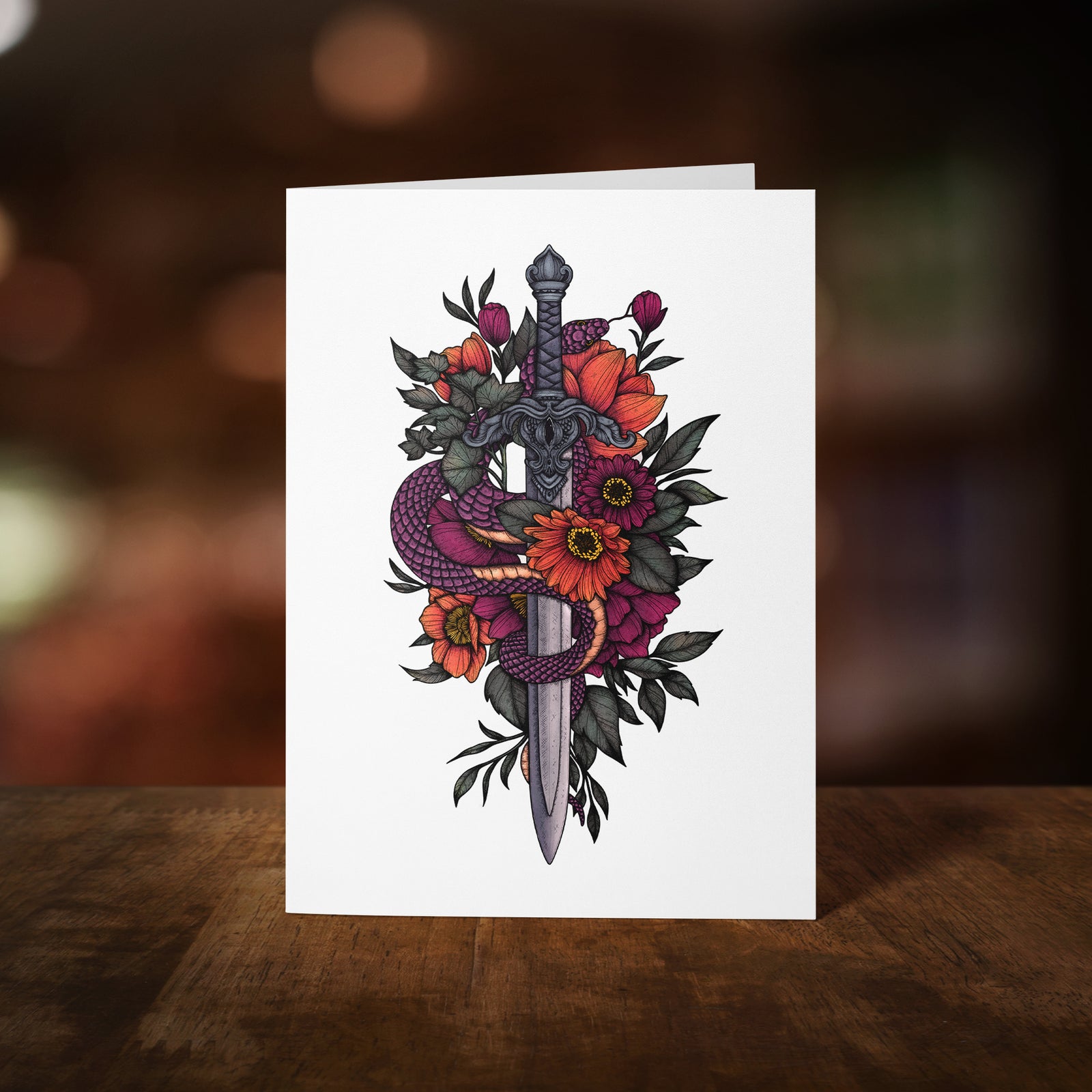 Sword & Serpent - Greeting Card