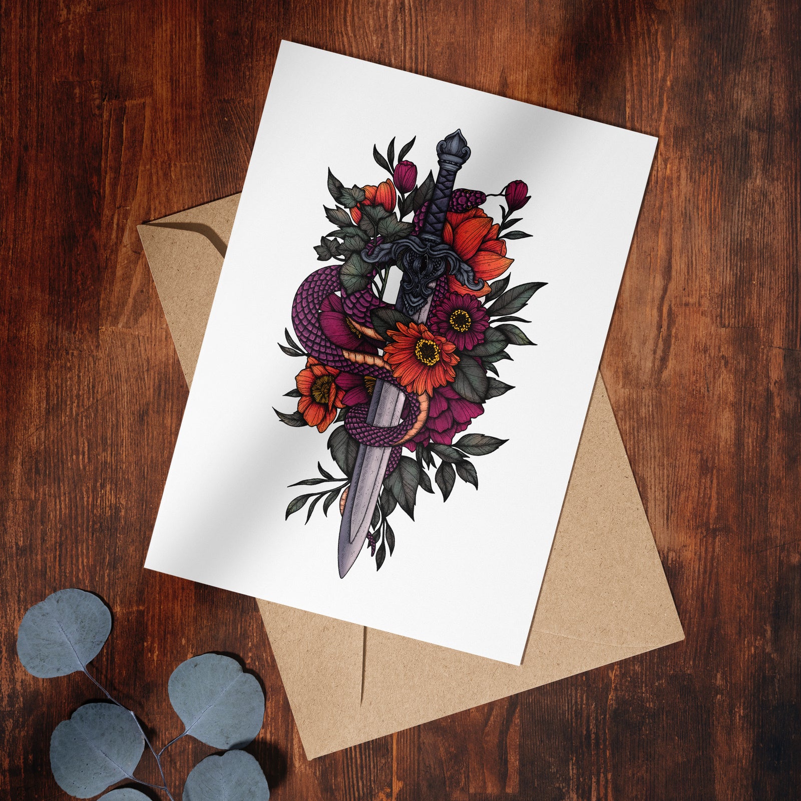 Sword & Serpent - Greeting Card