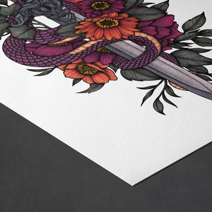 Sword & Serpent - Giclée Art Print
