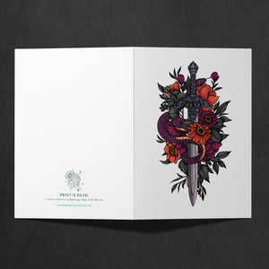Sword & Serpent - Greeting Card