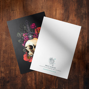 Sword and Skull - Glossy Fine Art Postcard