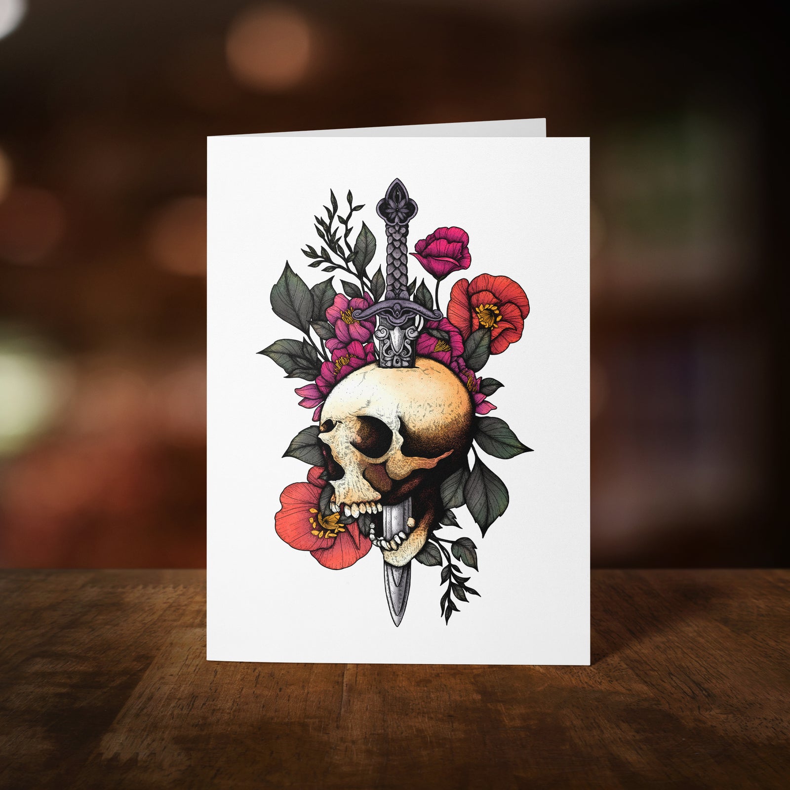 Sword & Skull - Greeting Card