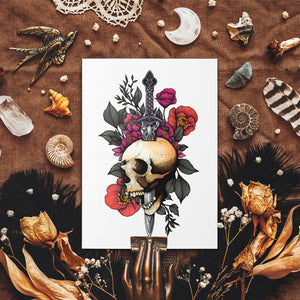 Sword and Skull - Mohawk Fine Art Postcard