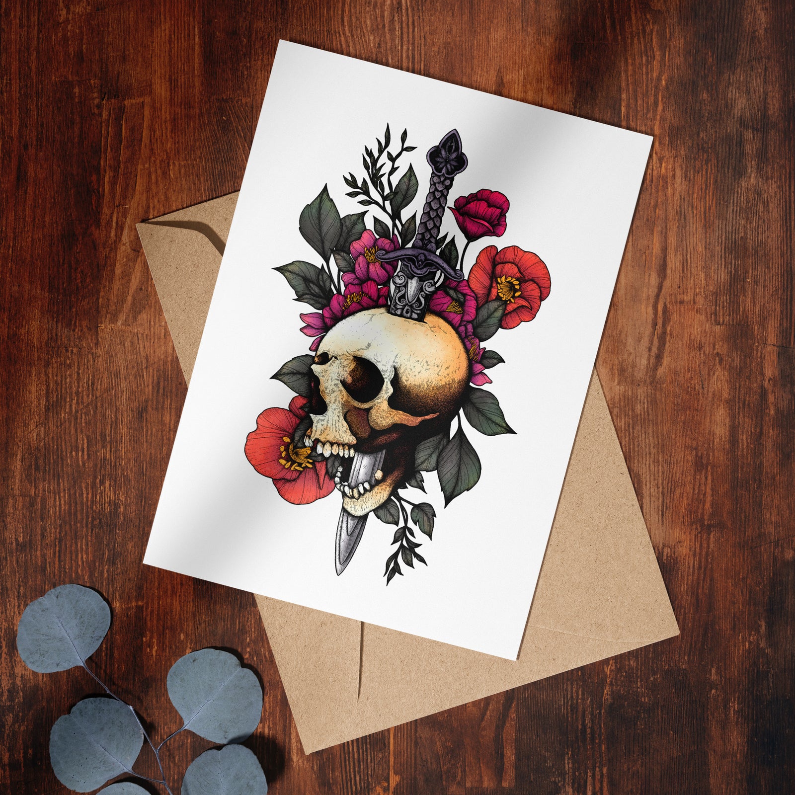 Sword & Skull - Greeting Card