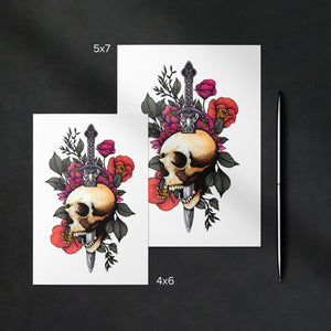 Sword & Skull - Greeting Card