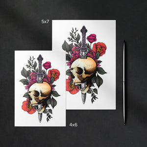 Sword and Skull - Mohawk Fine Art Postcard