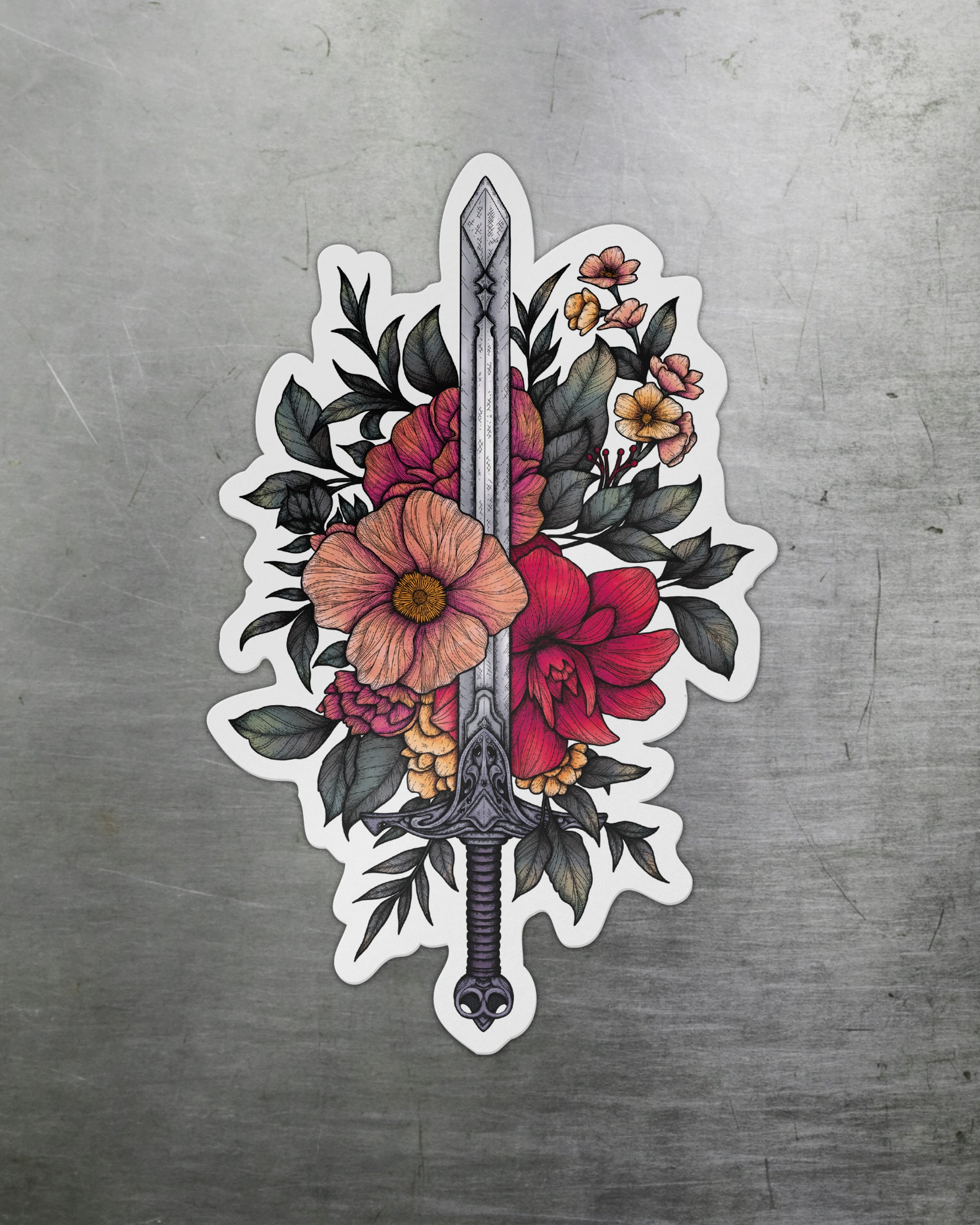 Sword and Blooms - Magnet