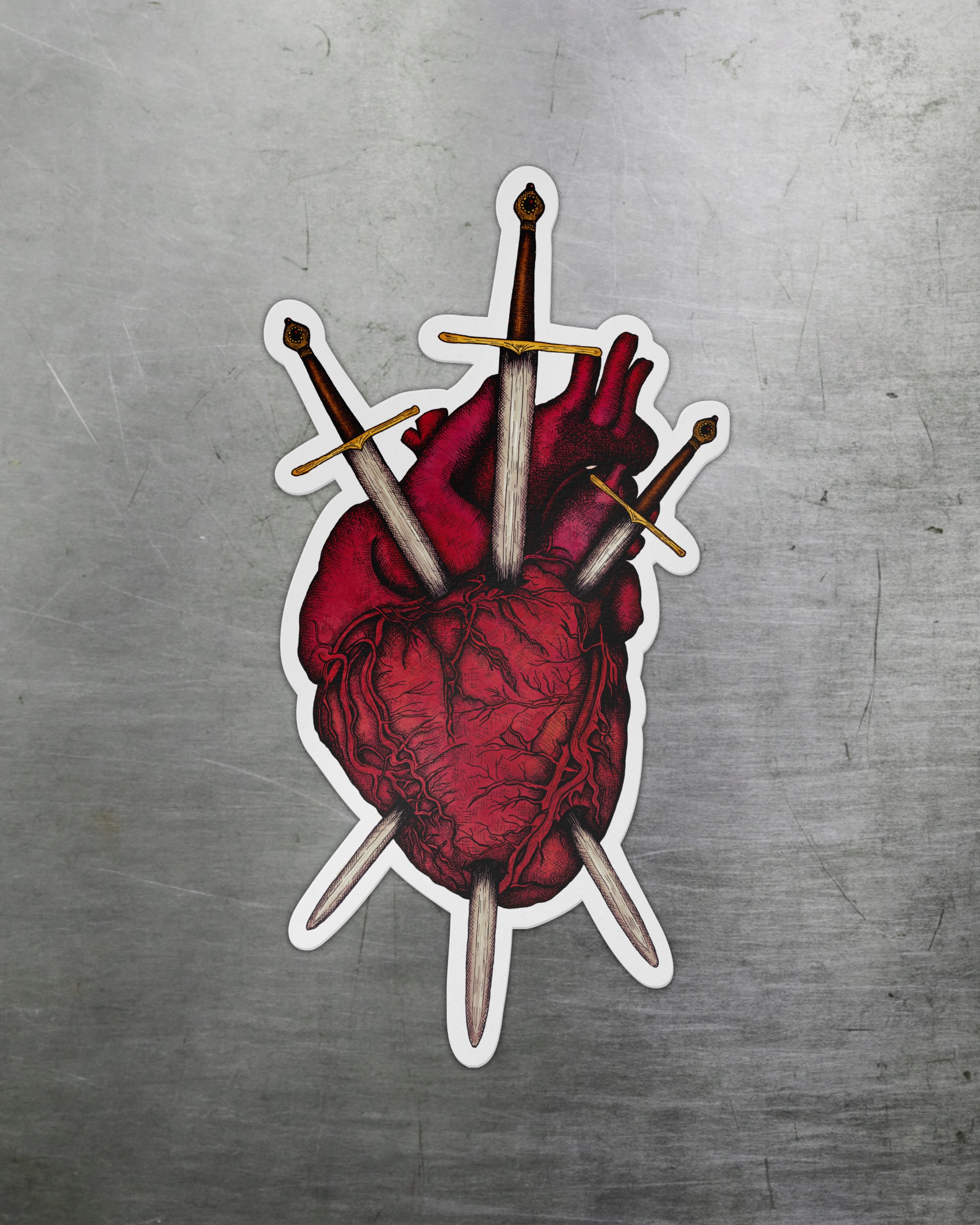 Swords and Heart - Magnet