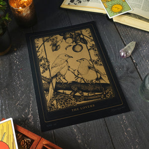 The Lovers Tarot - A4 Risograph Print