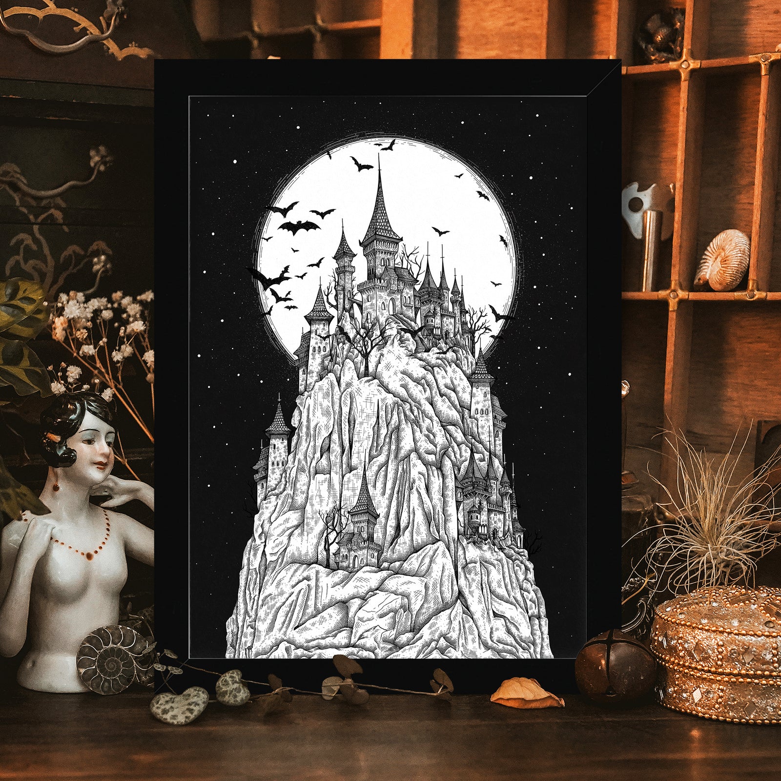 Vampire Castle - Framed Giclée Art Print