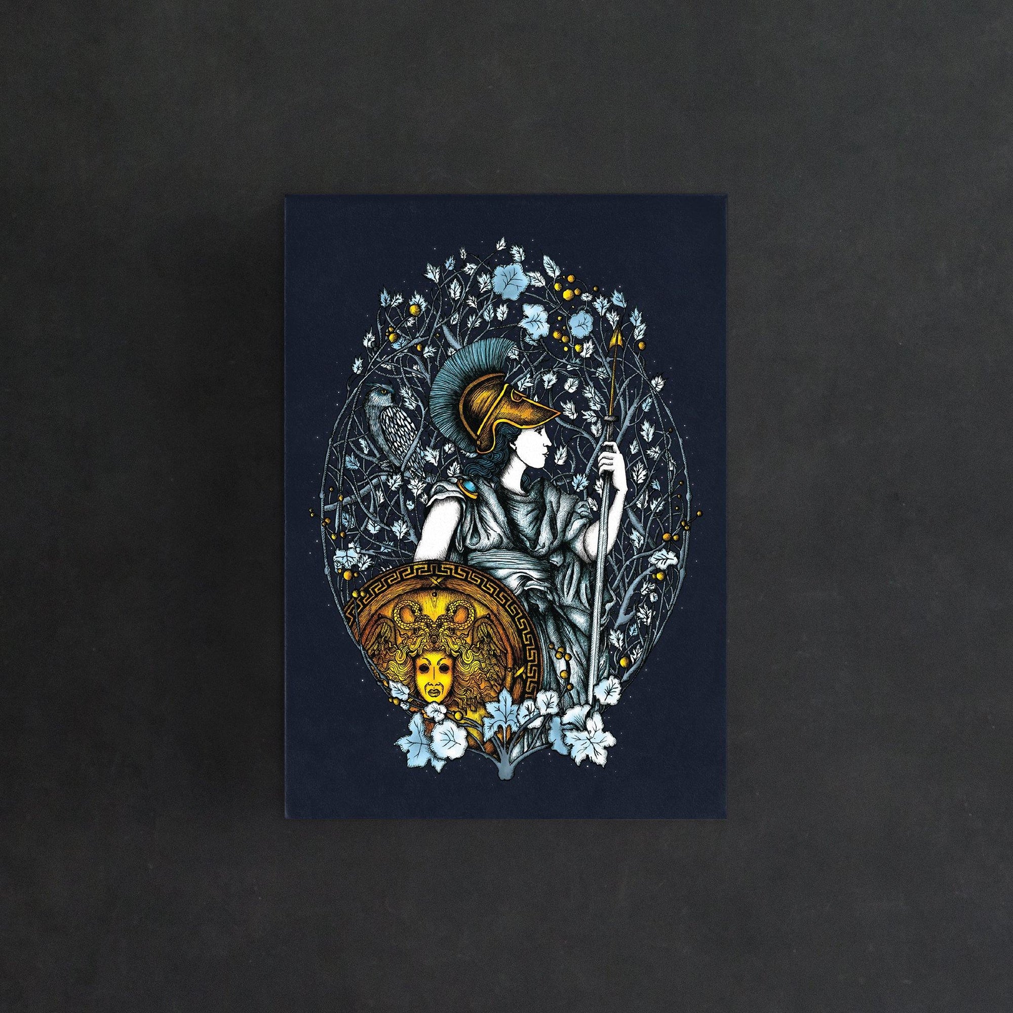 Goddess Athena - Postcard Mini Print - Print is Dead