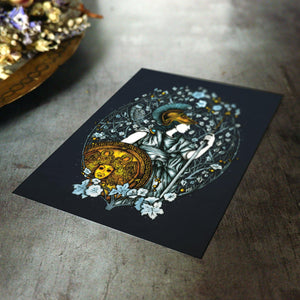 Goddess Athena - Postcard Mini Print - Print is Dead