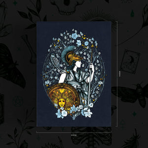 Goddess Athena - Postcard Mini Print - Print is Dead