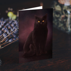 Black Shadow Cat - Greeting Card
