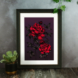 Bleeding Roses - Giclée Art Print - Print is Dead