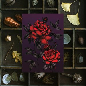 Bleeding Roses - Postcard Mini Print - Print is Dead