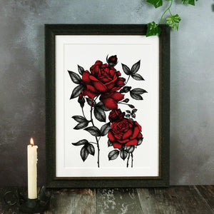 Bleeding Roses - Digital Art Print - Print is Dead
