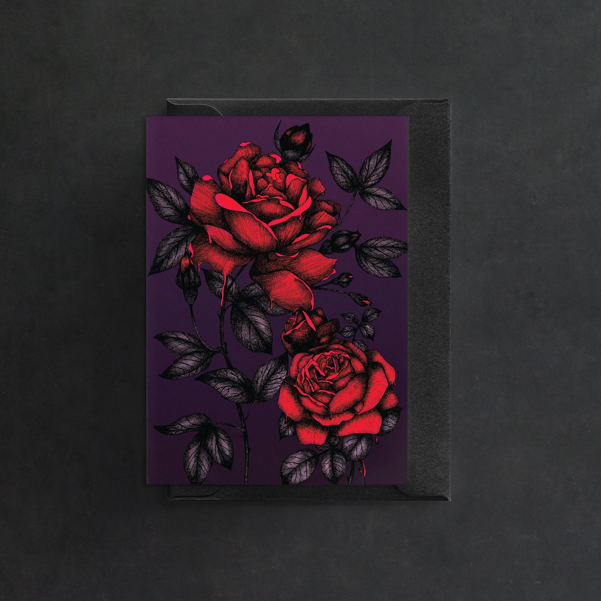 Bleeding Roses - Greeting Card (Gloss)