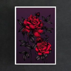 Bleeding Roses - Giclée Art Print - Print is Dead