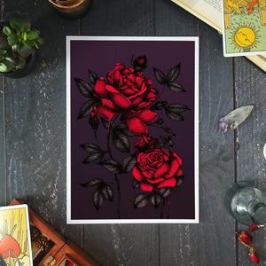 Bleeding Roses - Giclée Art Print - Print is Dead