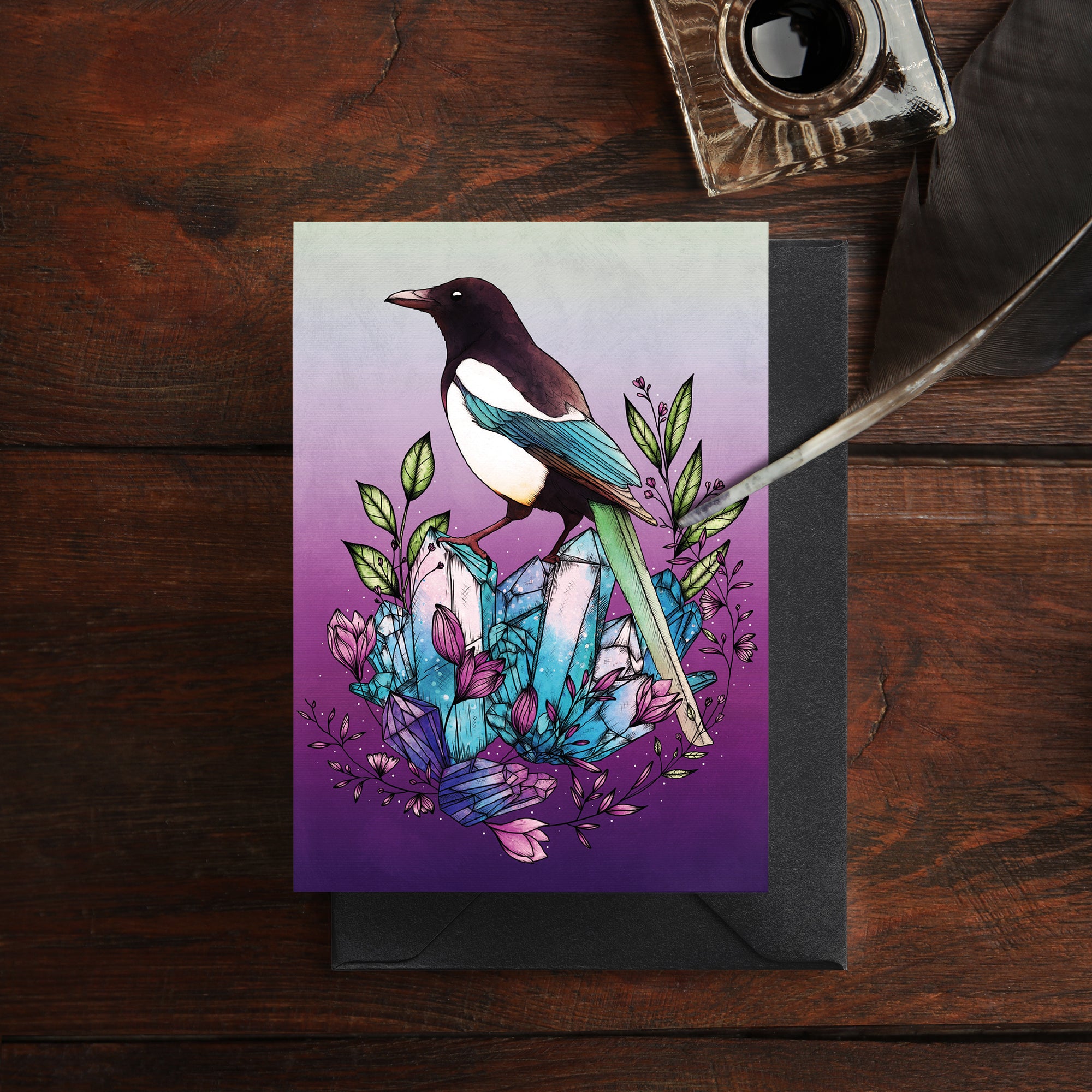 Crystal Magpie - Greeting Card (Gloss)