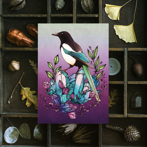 Crystal Magpie - Postcard Mini Print