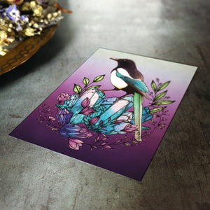 Crystal Magpie - Postcard Mini Print