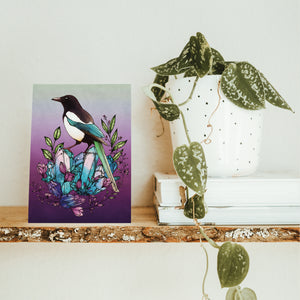 Crystal Magpie - Postcard Mini Print