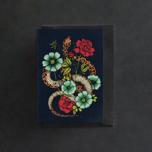 Floral Snake - Greeting Card (Gloss)
