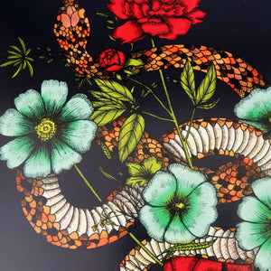 Floral Snake - Giclée Art Print - Print is Dead