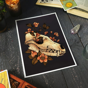 Fox Skull - Giclée Art Print - Print is Dead