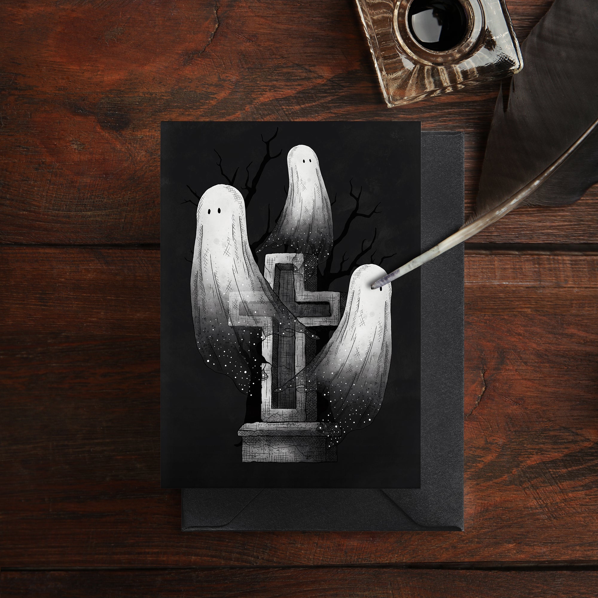 Ghost Trio - Greeting Card