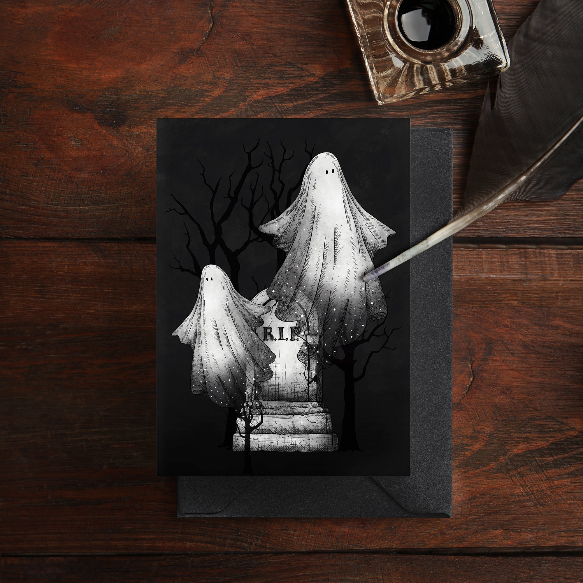 Ghost Duo - Greeting Card