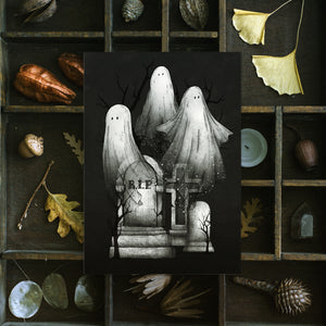 Ghost Family - Postcard Mini Print