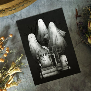 Ghost Family - Postcard Mini Print