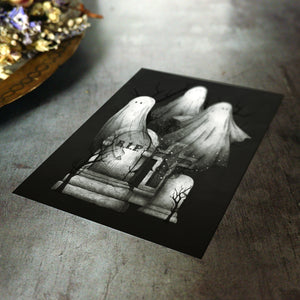 Ghost Family - Postcard Mini Print