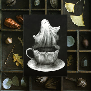 Ghost Tea - Postcard Mini Print