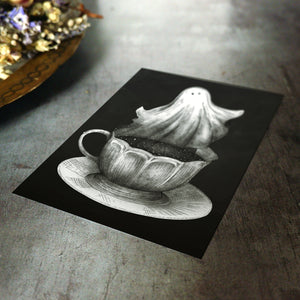 Ghost Tea - Postcard Mini Print