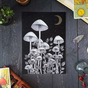 Star Mushrooms - Foil Art Print