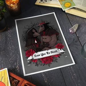 Love You To Death - Giclée Art Print (Grey)