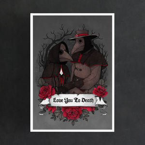 Love You To Death - Giclée Art Print (Grey)