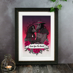 Love You To Death - Giclée Art Print (Pink)