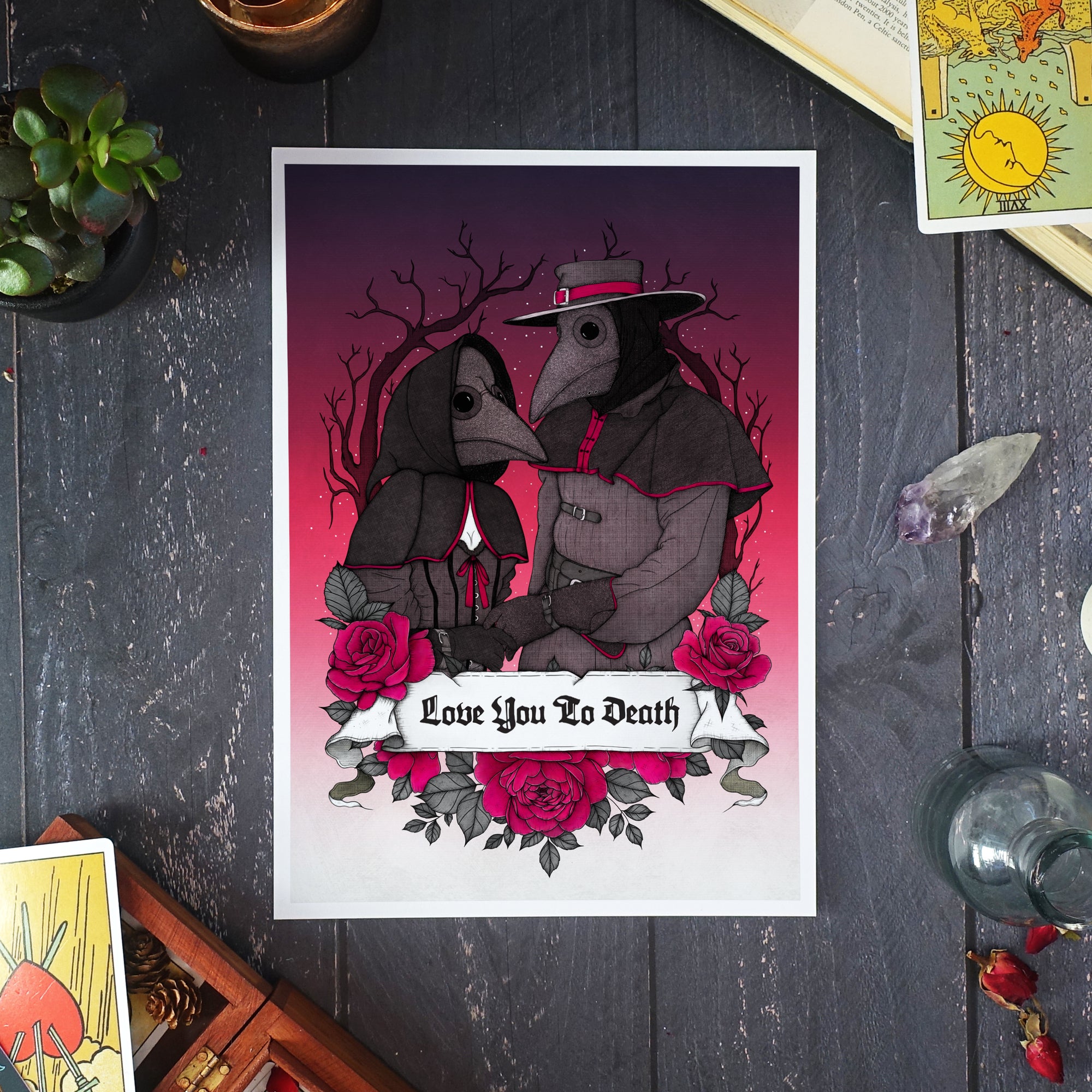 Love You To Death - Giclée Art Print (Pink)
