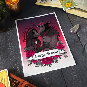 Love You To Death - Giclée Art Print (Pink)