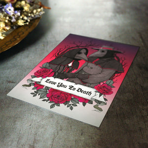 Love You To Death - Postcard (Pink)