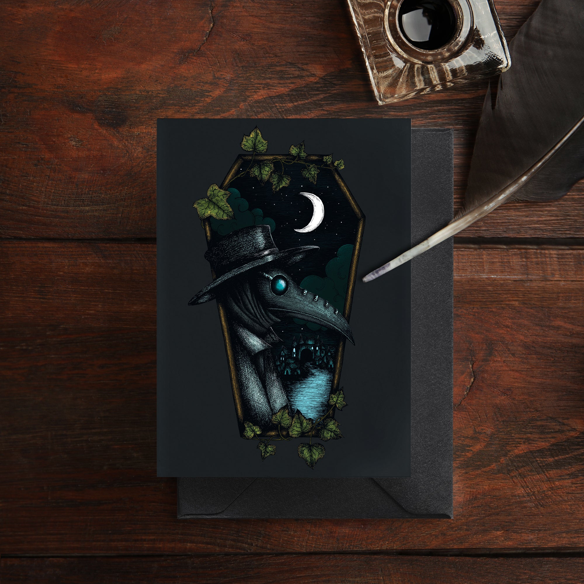 Plague Doctor Coffin - Greeting Card (Gloss)
