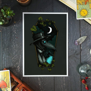 Plague Doctor Coffin - Giclée Art Print - Print is Dead