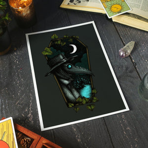 Plague Doctor Coffin - Giclée Art Print - Print is Dead